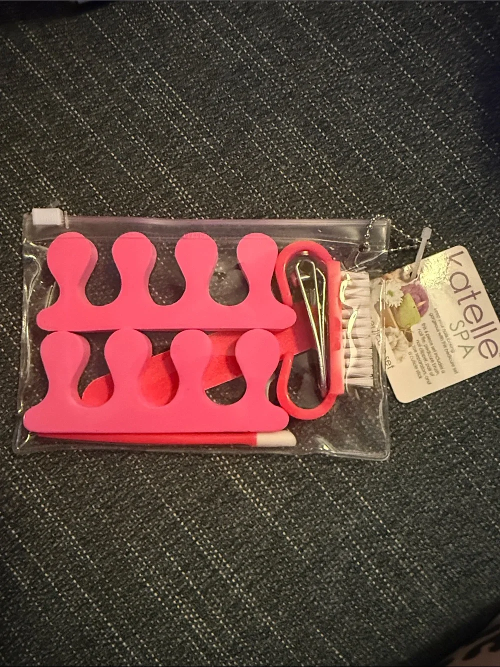 Pink Women’s Pedicure Kit - Toe Separators & Nail Care Set